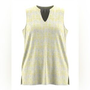 LULU-B WOMENS DRESS/LOUNGEWEAR SIZE 3X LIME COLOR WITH TREES